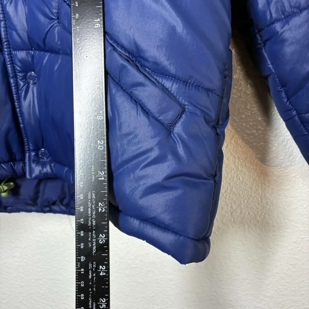 Buzz Lightyear Toy Story Disney Store Jacket Kids 7/8 Blue Puffer Hooded Winter